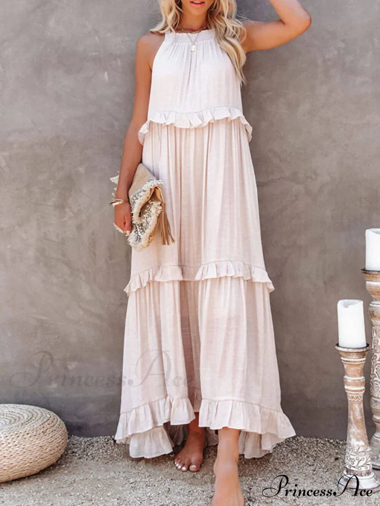 Irregular Cake Stylish Sleeveless Maxi Dress image 10