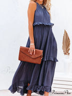 Irregular Cake Stylish Sleeveless Maxi Dress image 6