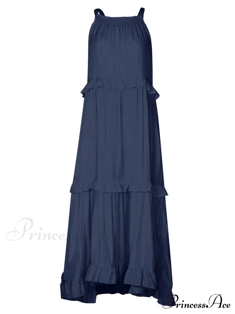 Irregular Cake Stylish Sleeveless Maxi Dress image 8