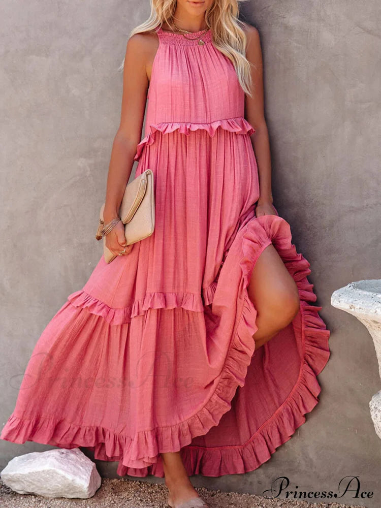 Irregular Cake Stylish Sleeveless Maxi Dress image 2