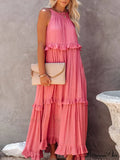 Irregular Cake Stylish Sleeveless Maxi Dress image 1