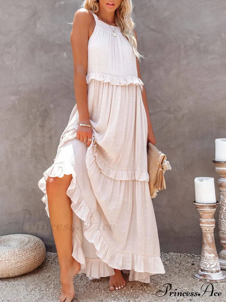 Irregular Cake Stylish Sleeveless Maxi Dress image 9