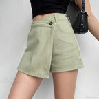 Irregular High Waist Denim Skirt image 4