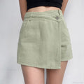 Irregular High Waist Denim Skirt image 7