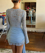 Irregular Lace-Up Mini Dress image 2