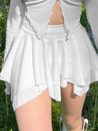 Irregular Low Waist Pleated Skirt image 2