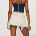 Irregular Ruched Asymmetrical Skirt image 2