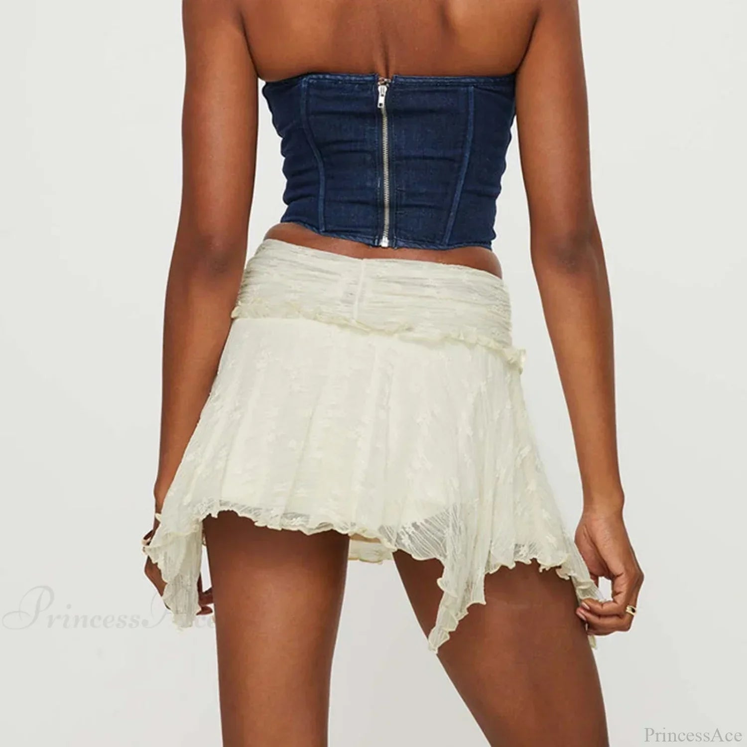 Irregular Ruched Asymmetrical Skirt image 2