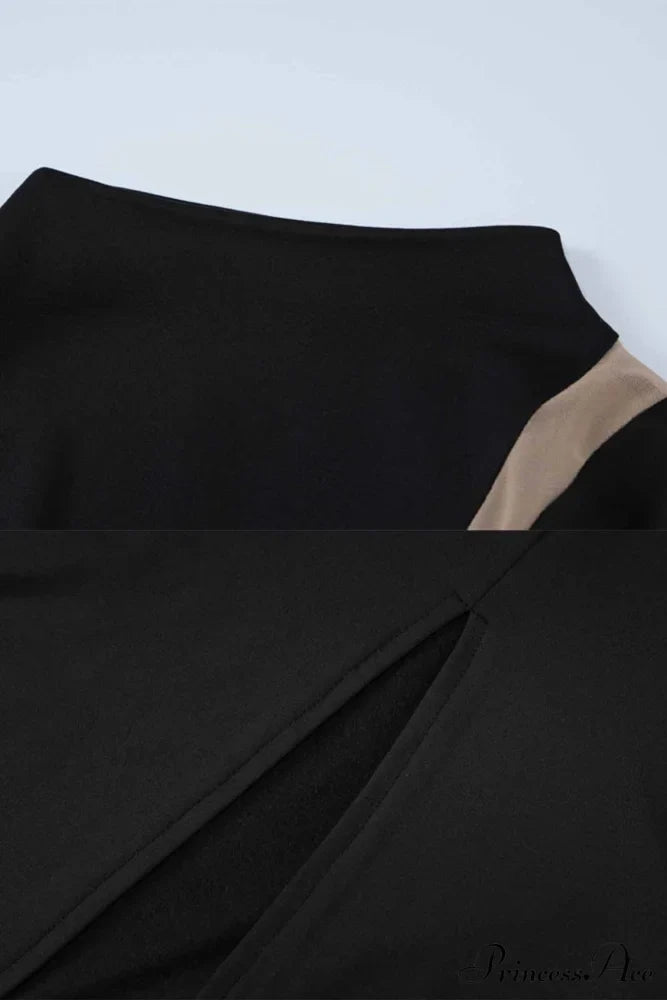 Irregular Slit Long Sleeve Dress image 10