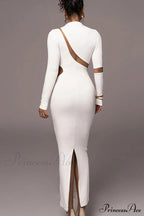 Irregular Slit Long Sleeve Dress image 9