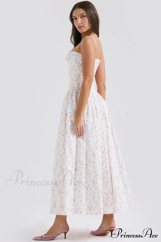Isabella White Stylish Cotton Sundress image 11