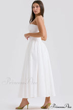 Isabella White Stylish Cotton Sundress image 3