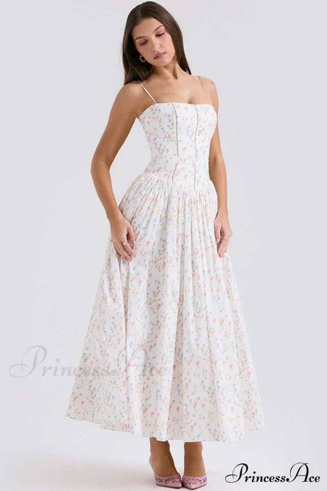 Isabella White Stylish Cotton Sundress image 9