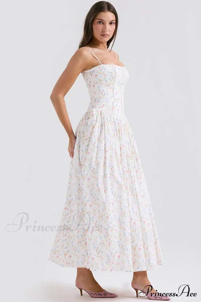 Isabella White Stylish Cotton Sundress image 10