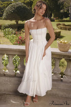 Isabella White Stylish Cotton Sundress image 7
