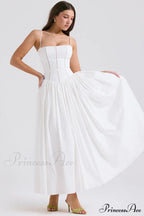 Isabella White Stylish Cotton Sundress image 2