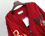 Jacket Loose Pocket Embroidery Fashion Knit Cardigan image 19