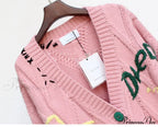 Jacket Loose Pocket Embroidery Fashion Knit Cardigan image 26