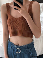 Jacquard Bodycon Graceful Slip Crop Top image 8