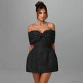 Jacquard Waist Wrap A-line Vacation Dress image 4