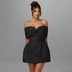 Jacquard Waist Wrap A-line Vacation Dress image 4