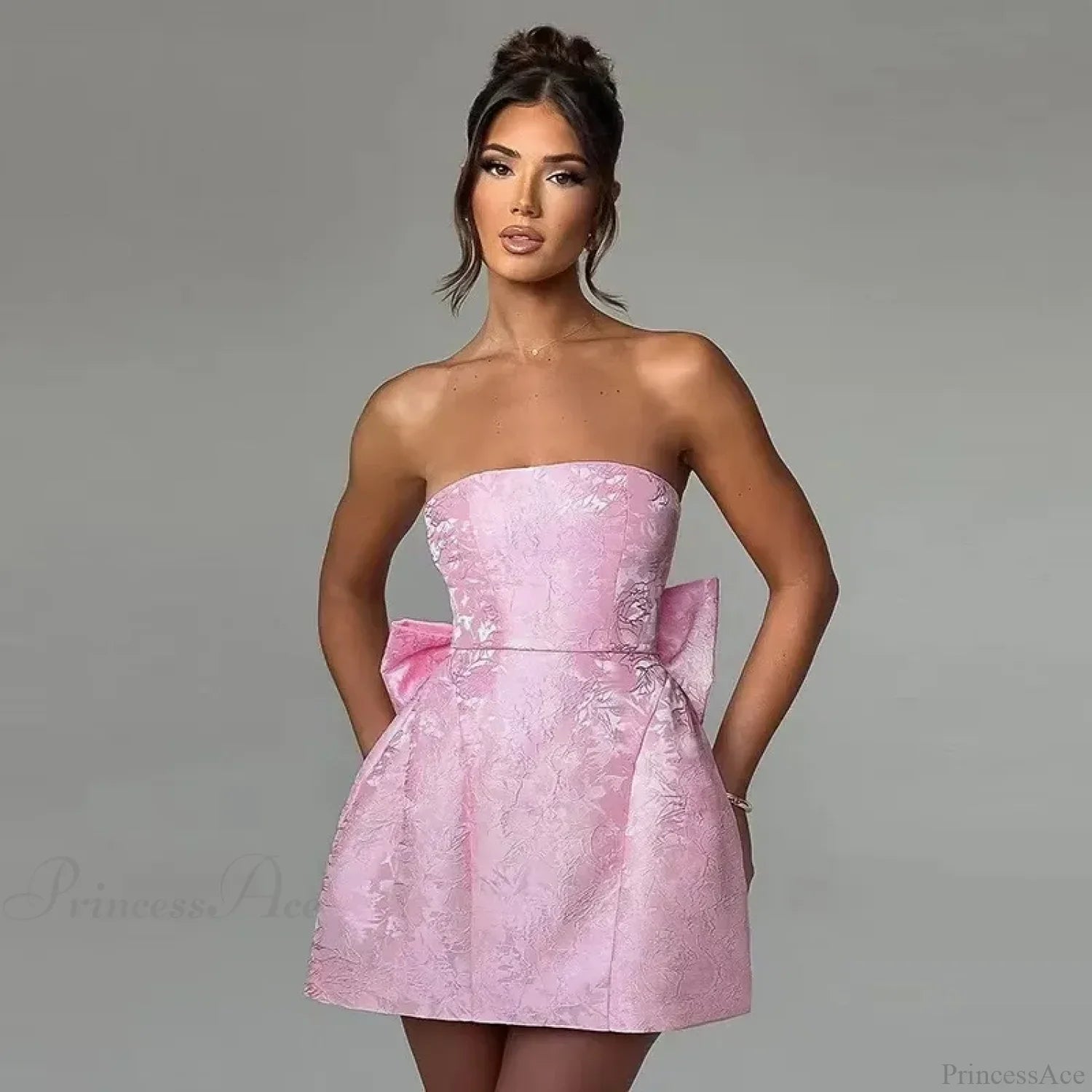 Jacquard Waist Wrap A-line Vacation Dress image 7
