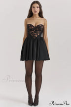 Jadore Lace And Charming Satin Mini Dress image 4