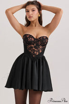 Jadore Lace And Charming Satin Mini Dress image 2