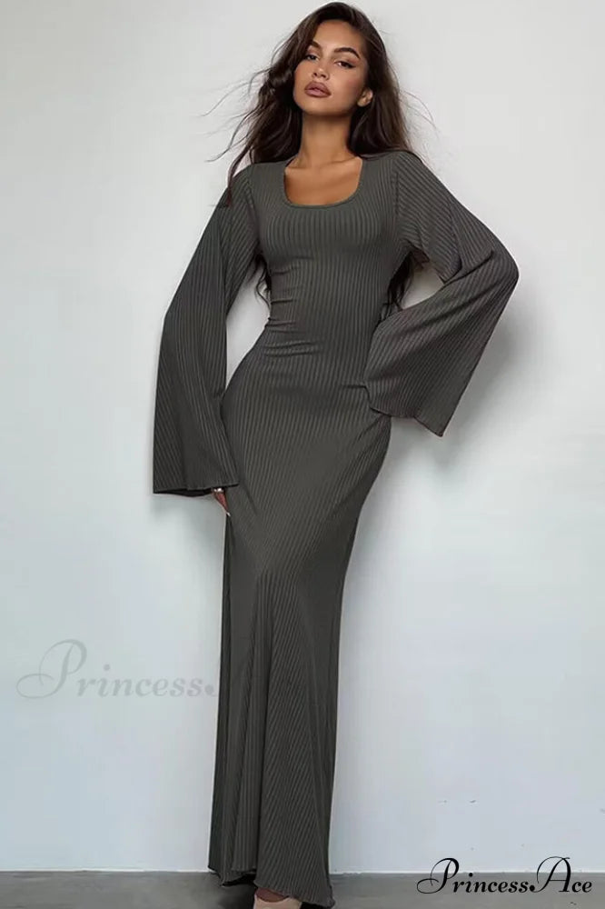 Jaye Long Stylish Sleeve Maxi Dress image 5