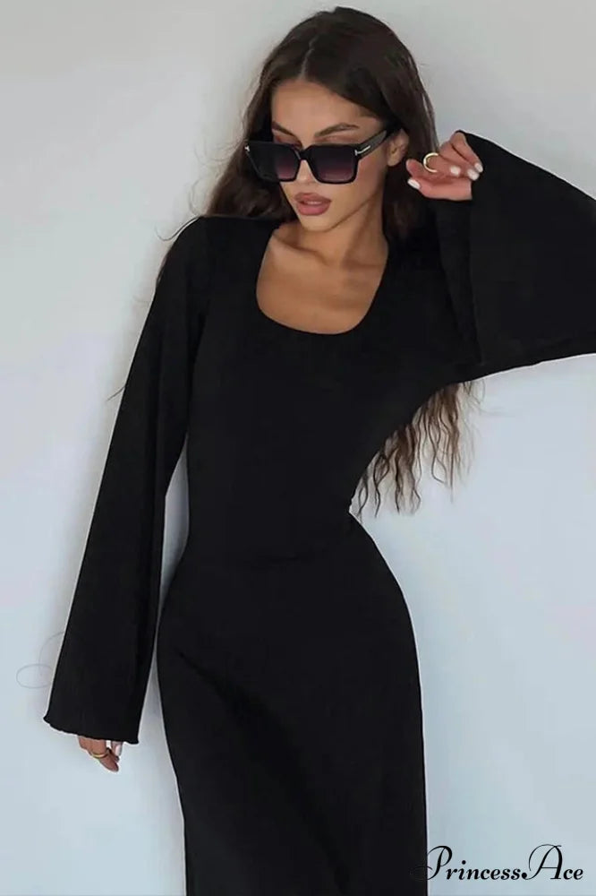 Jaye Long Stylish Sleeve Maxi Dress image 6