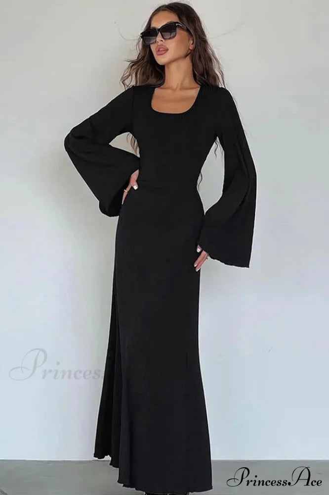 Jaye Long Stylish Sleeve Maxi Dress image 7