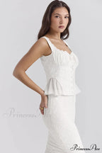 Jean Embroidery Stylish Ruffle Top image 4