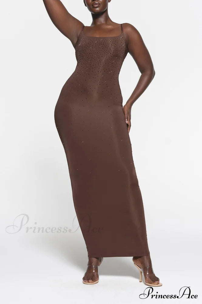 Jelly Sheer Stylish Cami Long Dress image 1