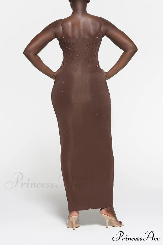 Jelly Sheer Stylish Cami Long Dress image 3