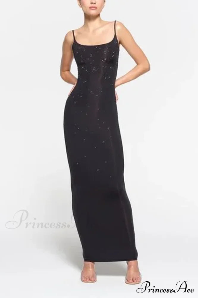 Jelly Sheer Stylish Cami Long Dress image 7