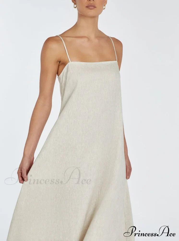 Jem Natural Stylish Linen Maxi Dress image 2