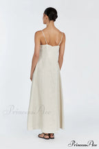 Jem Natural Stylish Linen Maxi Dress image 4