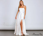 Jenny A-Line Stylish Satin Formal Dress image 1