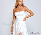 Jenny A-Line Stylish Satin Formal Dress image 4