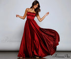 Jenny A-Line Stylish Satin Formal Dress image 6