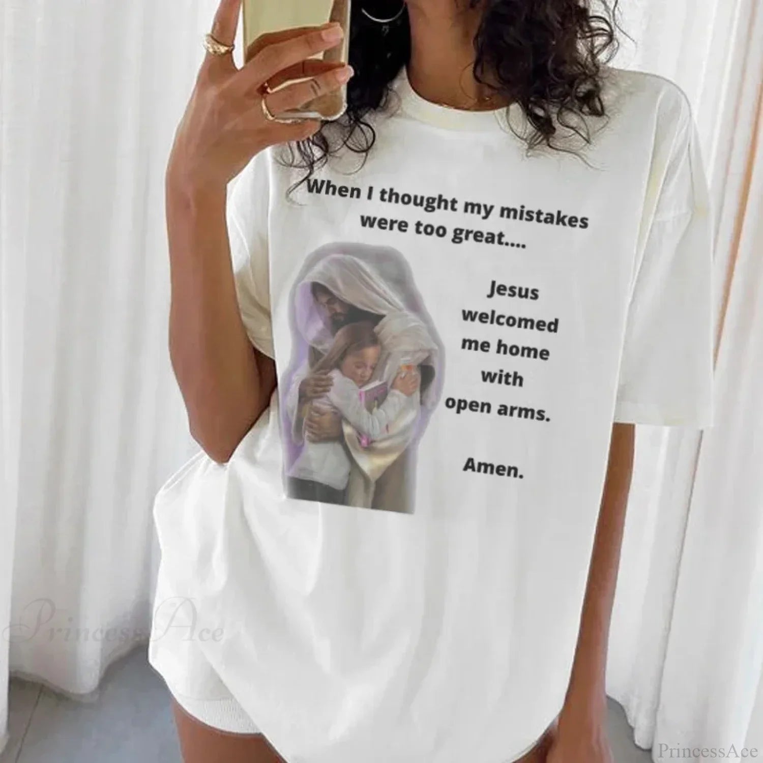 Jesus Faith Pray Short Sleeve T-shirt image 2