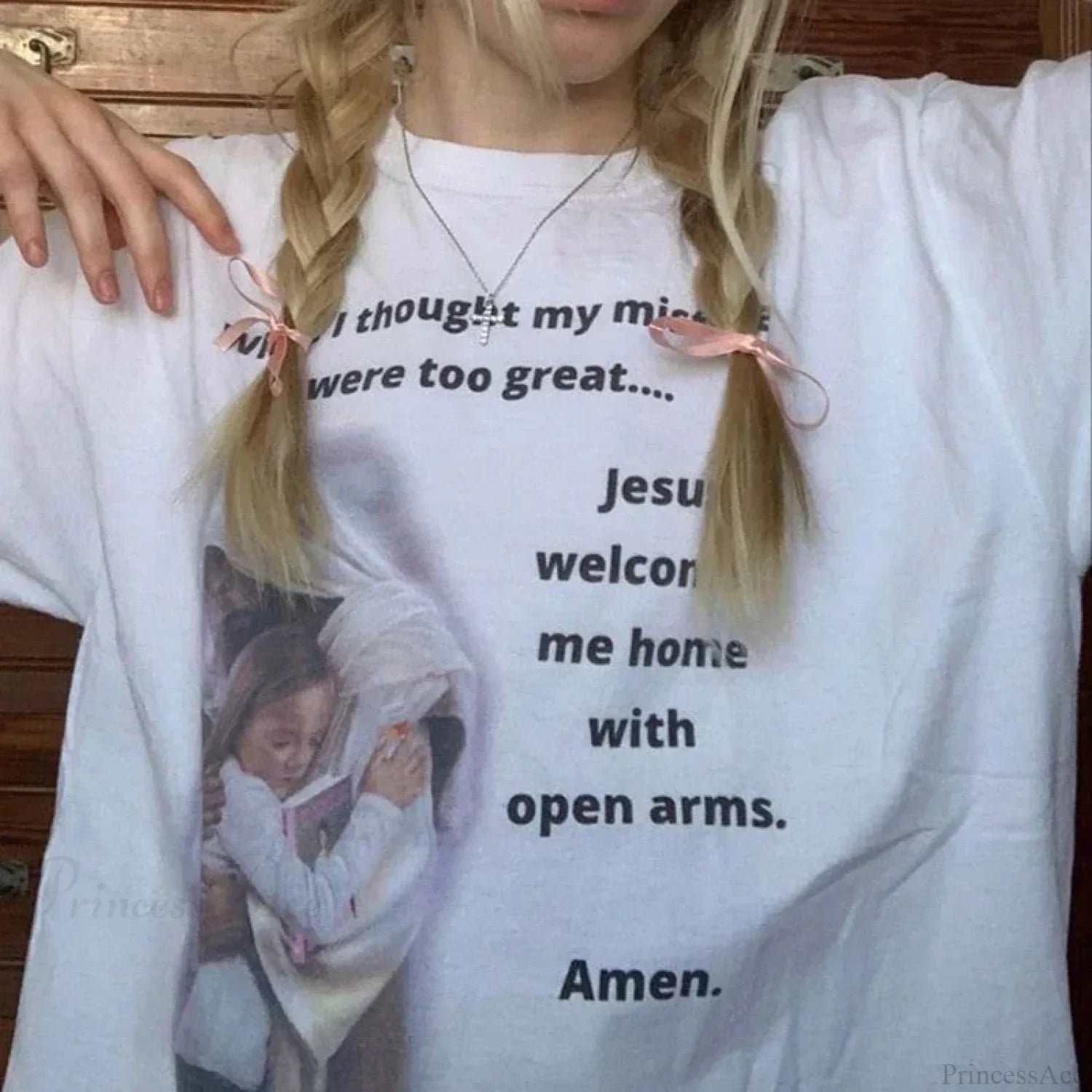 Jesus Faith Pray Short Sleeve T-shirt image 1