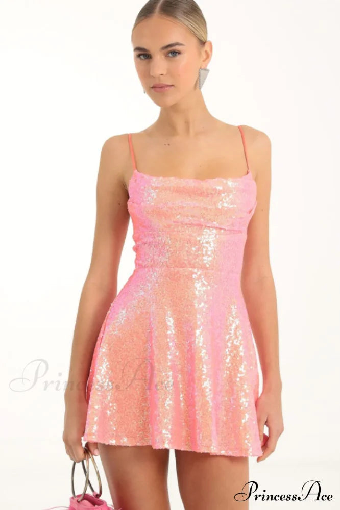 Jewel Sequin Stylish Cowl Neck Dress image 12
