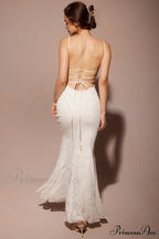 Joan Lace Up Charming Back Maxi Dress image 5