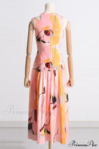 Jolie Abstract Stylish Cut-Out Midi Dress image 11