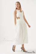 Jolie Abstract Stylish Cut-Out Midi Dress image 1