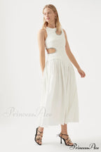 Jolie Abstract Stylish Cut-Out Midi Dress image 1