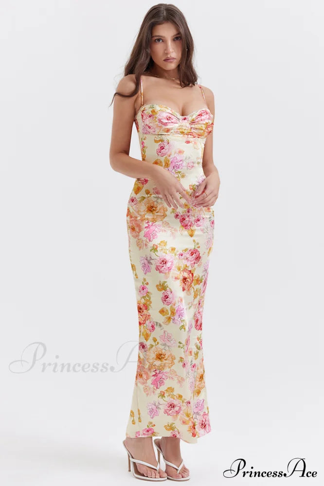 Josefina Ivory Stylish Floral Maxi Dress image 6
