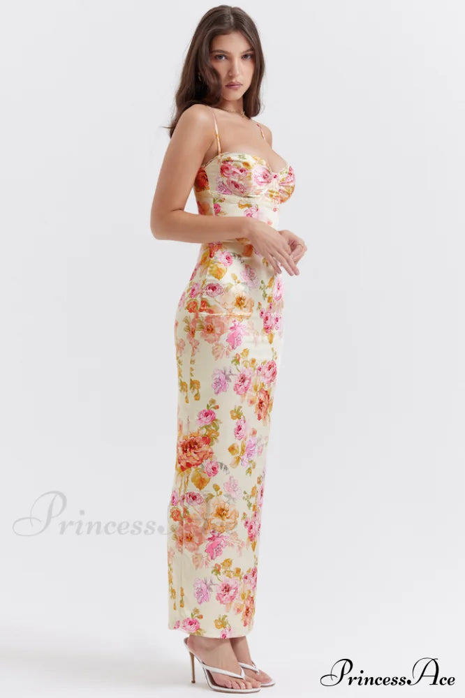 Josefina Ivory Stylish Floral Maxi Dress image 5