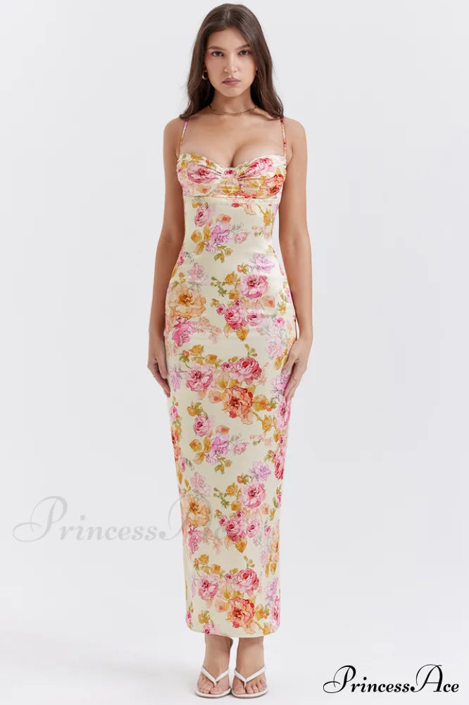 Josefina Ivory Stylish Floral Maxi Dress image 1
